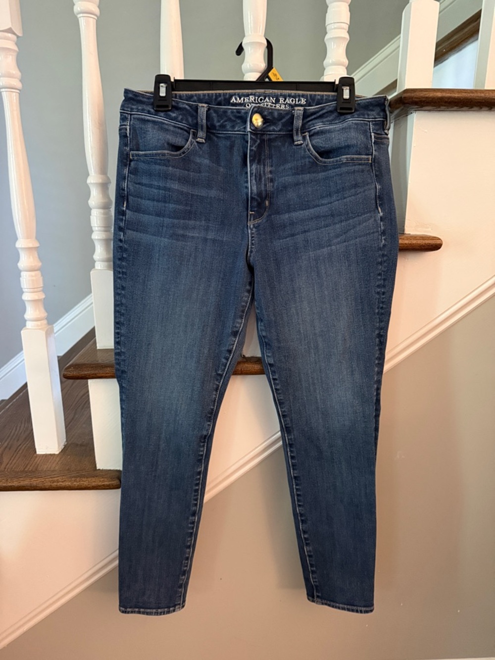 American Eagle Outfitters Women's Medium Blue Stretch Skinny Jeans